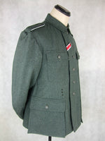 WWII World War 2 German M43 Field Tunic Grey Green Wool