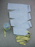 Puttees droites en laine bleue Horizon de l'armée française de la 1ère Guerre mondiale