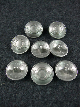 WW1 French Army Hunter Chasseurs Alpins Alpine Buttons Silver 22 mm X8