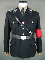 WWII German Elite M32 Officer NCO Black Wool Tunic Jacket