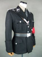 WWII German Elite M32 Officer NCO Black Wool Tunic Jacket