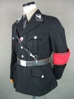 WWII German Elite M32 Officer NCO Black Wool Tunic Jacket