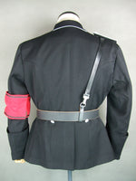 WWII German Elite M32 Officer Black Gabardine Dress Tunic Jacket