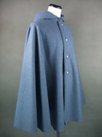 WW1 French Chasseurs Alpins M1892/1915 Bleu Horizon Blue Wool Cloak Hooded Cape
