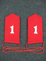 WW1 WW2 Imperial Japanese Army Meiji Removable Shouldboards + Embroidered Co. Nbr