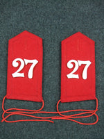 WW1 WW2 Imperial Japanese Army Meiji Removable Shouldboards + Embroidered Co. Nbr