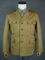 Officier Tunique Saharian Tropical M40 Camiciotto Italien de la Seconde Guerre Mondiale