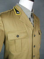 Officier Tunique Saharian Tropical M40 Camiciotto Italien de la Seconde Guerre Mondiale