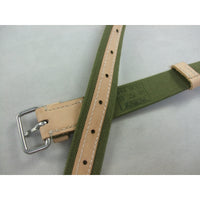 WWII Russia Red Army Enlisted Belt Green Canvas Tan Leather