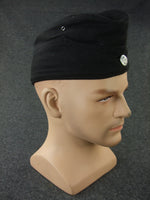 WW2 German Elite VT M34 Overseas Cap Black Side Cap + Badge