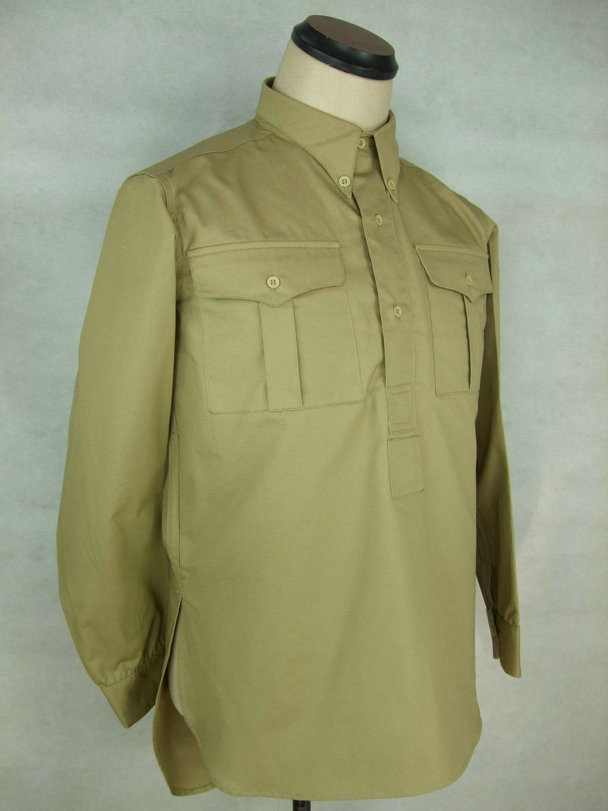 WW2 France French Enlisted M1935 M35 Cotton Service Shirt Khaki 