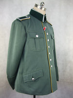 Veste tunique à passepoil pour sous-officier en Gabardine de la Wehrmacht allemande de la Seconde Guerre mondiale