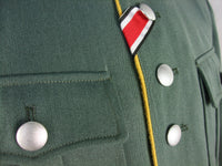 Veste tunique à passepoil pour sous-officier en Gabardine de la Wehrmacht allemande de la Seconde Guerre mondiale