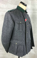 WWII German M36 EM Enlisted Wool Field Tunic Stone Grey