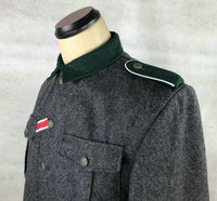 WWII German M36 EM Enlisted Wool Field Tunic Stone Grey