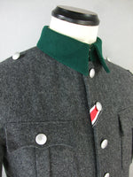 WWII World War 2 German M36 Officer Tunic Stone Grey Wool