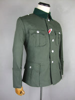 WWII German M36 Officer Summer HBT Field Tunic Jacket