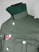 WWII German M36 Officer Summer HBT Field Tunic Jacket