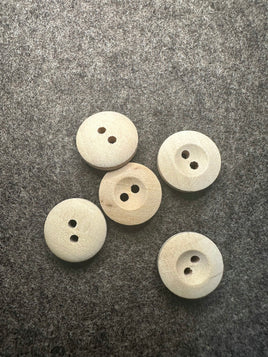 WW2 Japanese Imperial Wooden Buttons Plain 13 mm X5