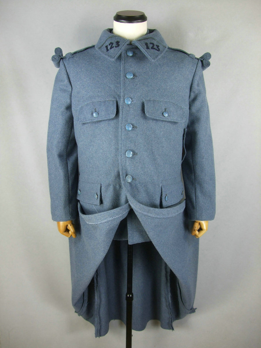 WW1 French Army M1916 Horizon Blue Enlisted Greatcoat Bleu Horizon  