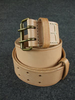 Ceinture d'équipement en cuir marron, WW1 WW2 France français M1903 M1914 M1915