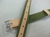 WWII Russia Red Army EM Webbing Belt Green Canvas Tan Leather