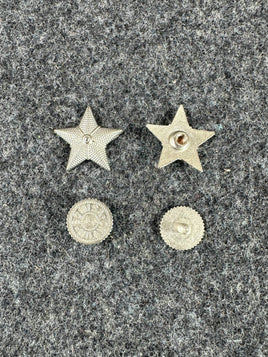 WW2 Italian Royal Army Officer's Collar Rank Star X2