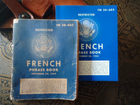 WW2 United States USA English / French Phrase Book TM 30-602 1943