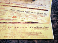 WW2 United States U.S. Military Omaha Beach D-Day Operation Intelligence High-Resolution Map