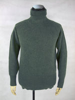 WWII Italy Italian Grey Green Wool Turtleneck Sweater