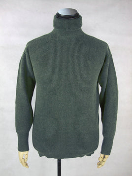 WWII Italy Italian Grey Green Wool Turtleneck Sweater