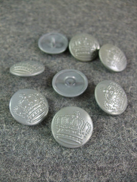 WW1 Imperial German Prussian Crown Button Grey 22mm x 8 Pcs