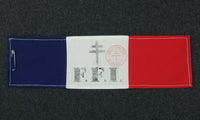 WW2 Free France French Resistance Tricolour Brassard FFI Cross of Lorraine F.F.I.