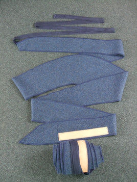 WW1 French Bluish Iron-grey Wool Chasseurs Alpins Curved Puttees Legwraps