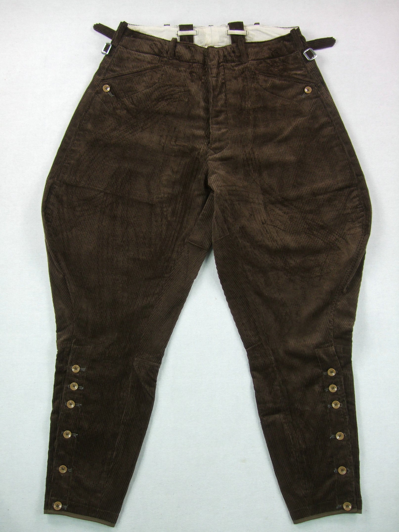 Pantalon D'équitation Jodhpurs Vintage – Laine Marron – Taille 28x29 – Années 40