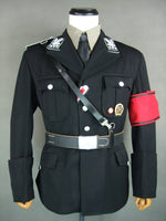 WWII German Elite M32 Officer Black Gabardine Dress Tunic Jacket