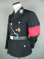 WWII German Elite M32 Officer Black Gabardine Dress Tunic Jacket