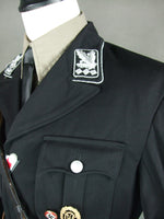 WWII German Elite M32 Officer Black Gabardine Dress Tunic Jacket