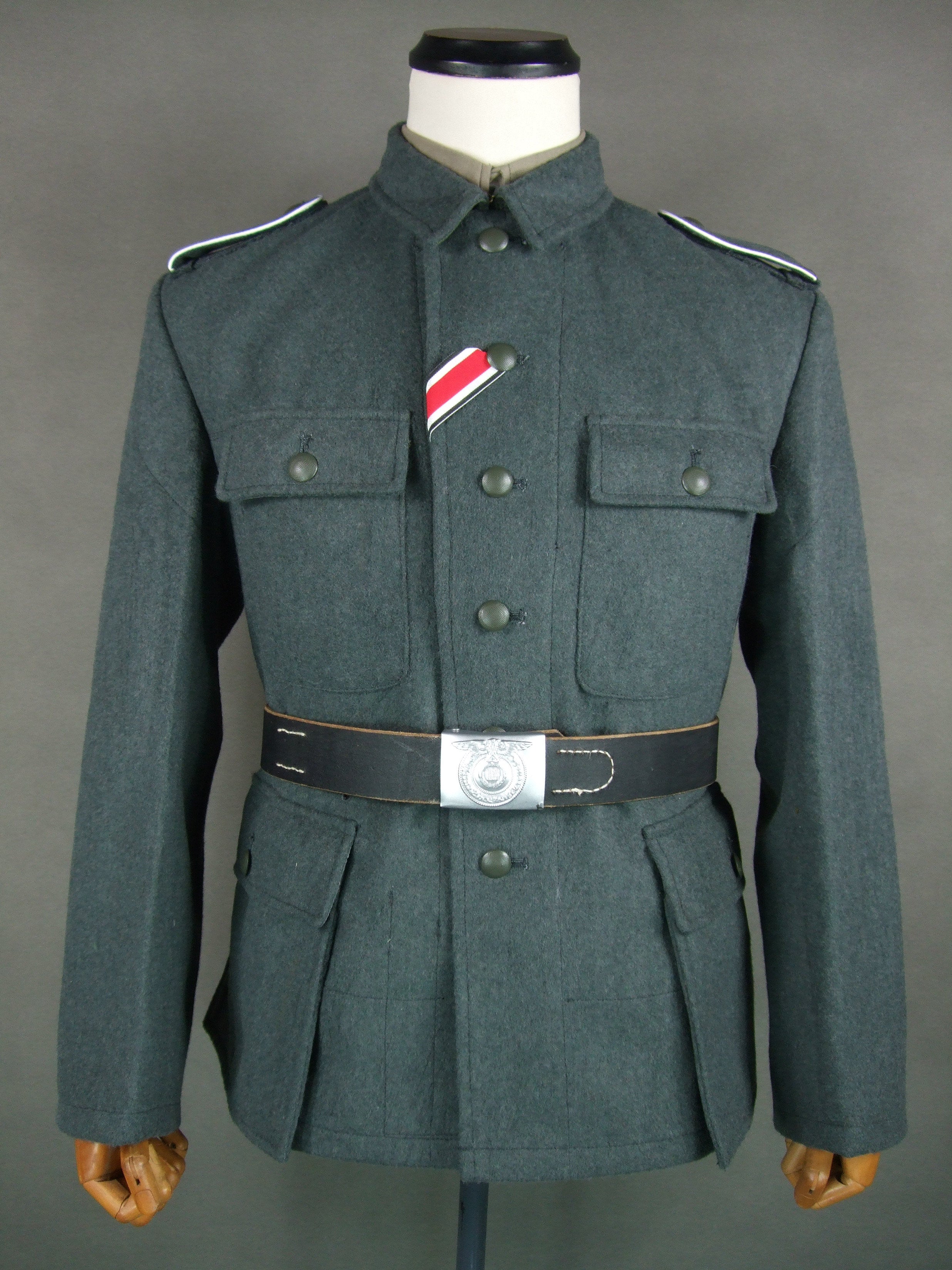 WWII World War 2 German M43 Field Tunic Grey Green Wool 