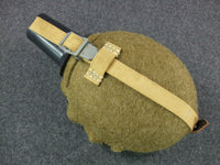 WWII German Afrikakorps Aluminum Canteen + Canvas Harness + Cup + Wool Felt Cover Set