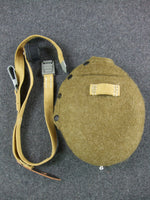 WWII German Afrikakorps Canteen's Canvas Harness + Wool Felt Cover DAK