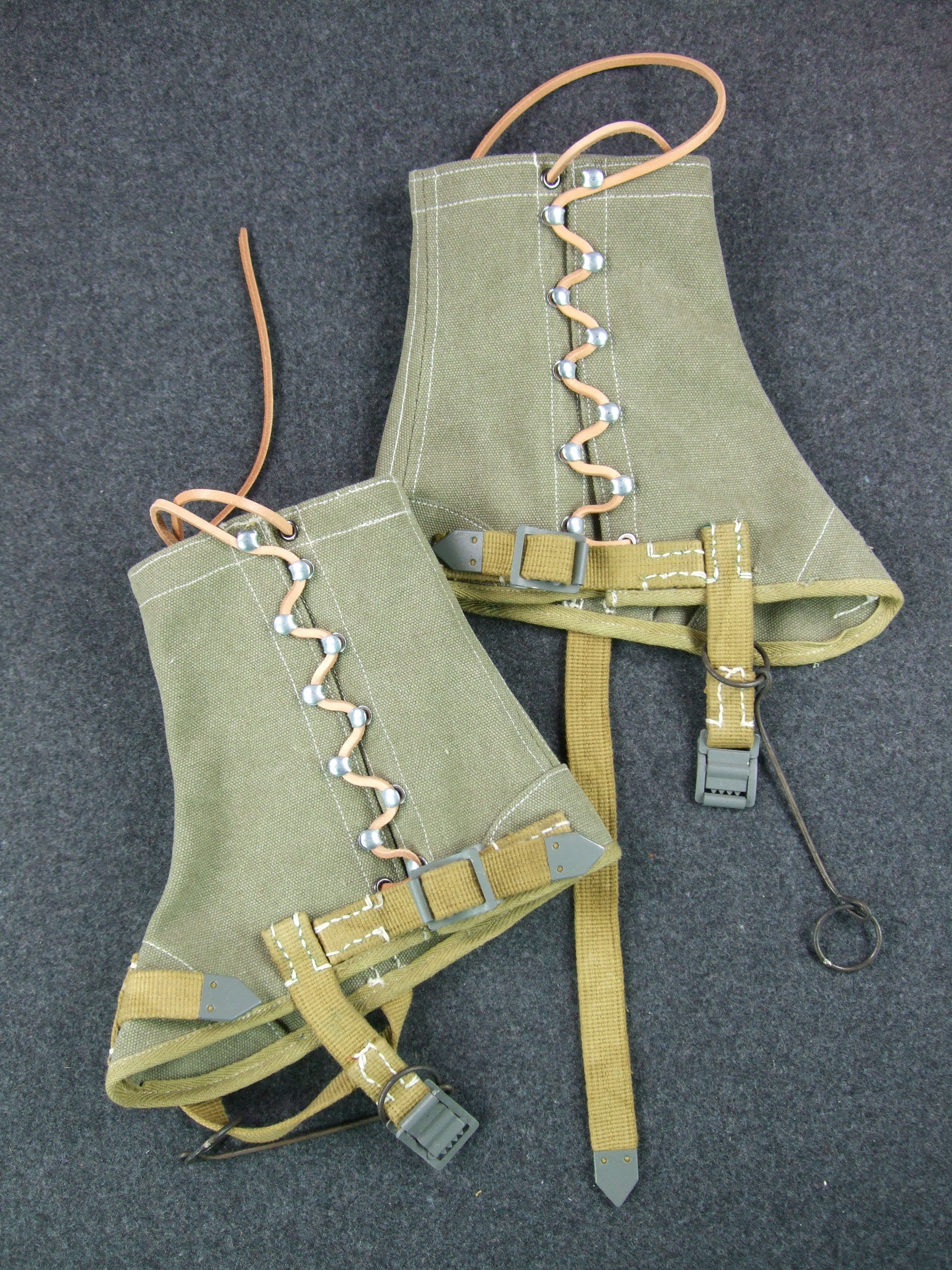 WW2 German WH Elite Styrian Gamaschen Gebirgsjäger Canvas Gaiters