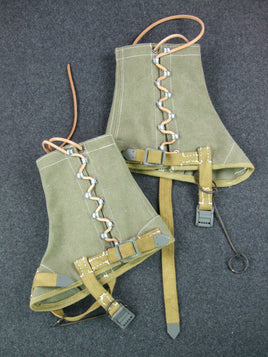WW2 German WH Elite Styrian Gamaschen Gebirgsjäger Canvas Gaiters