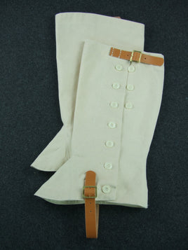 WW1 WW2 Russo-Japanese War Imperial Japanese Army Meiji White Leg Bond Canvas Gaiters