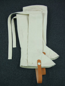 WW1 WW2 Russo-Japanese War Imperial Japanese Navy Meiji White Leg Bond Canvas Gaiters