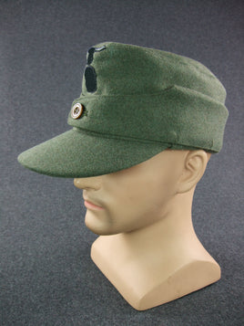 WWII German Waffen Elite M43 Single Button Fieldgrey Wool Cap