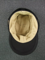 WWII German Waffen Elite M43 Single Button Black Wool Cap