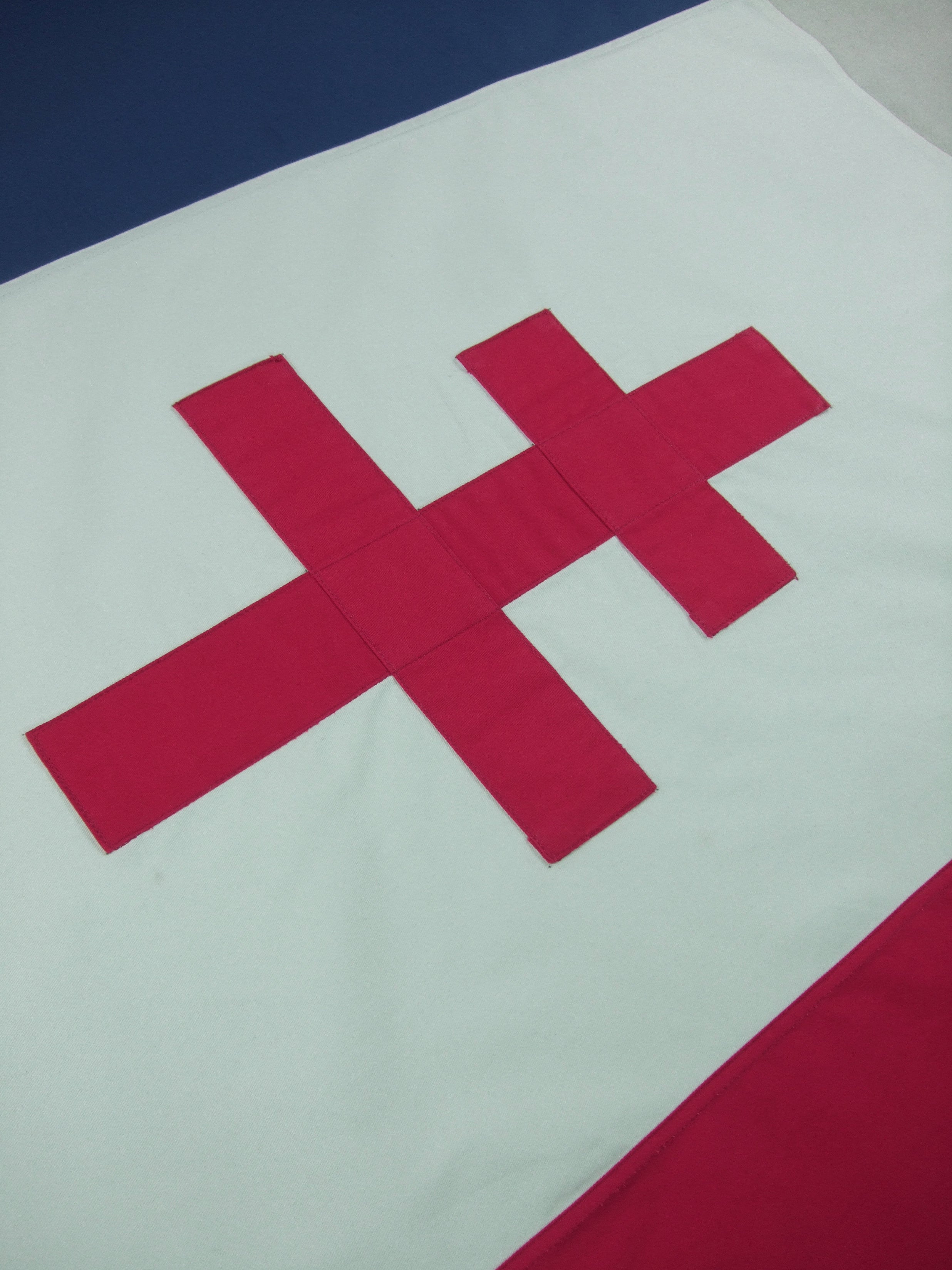WW2 Free French Exiled Forces Cross of Lorraine Flag 3*5