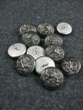 WWII Finnish Stone Grey Pebble Grain Tunic Button 22mm x12 Grey Color