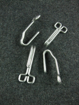 WW2 German Aluminum Uniform Belt Hooks X4